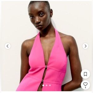 Zara Vibrant Pink Halter Top